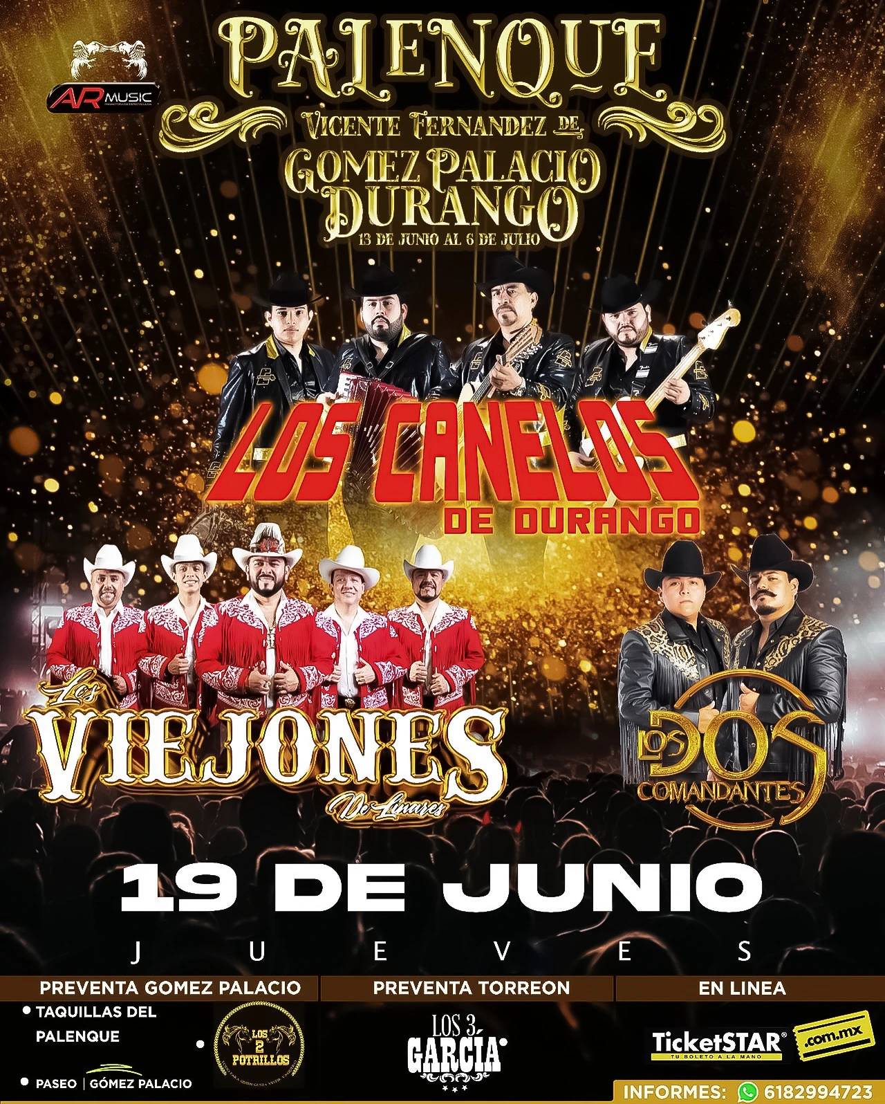 boletos Los Viejones Palenque Gomez Palacio 2025