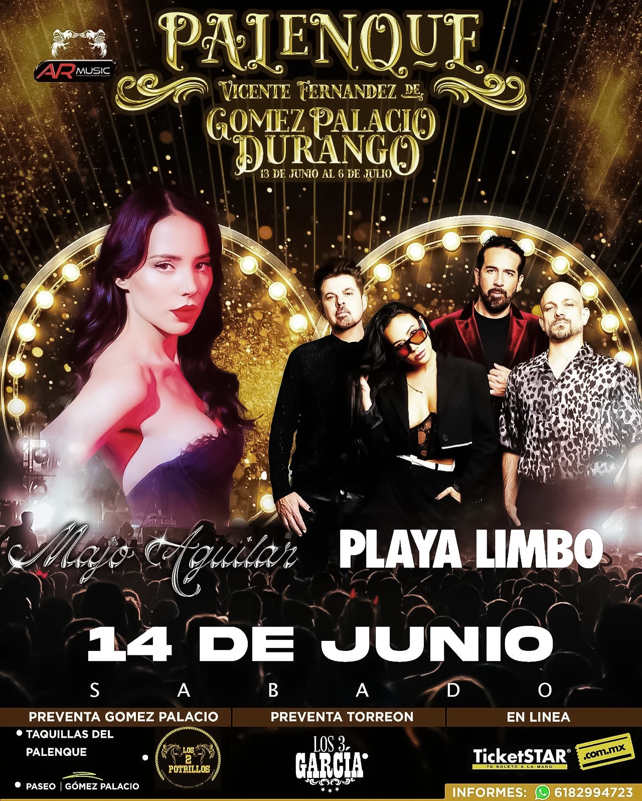 boletos Majo Aguilar Palenque Gomez Palacio 2025